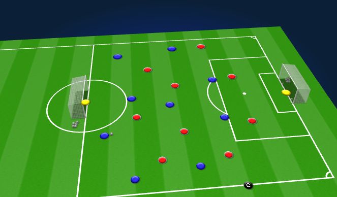 Football/Soccer Session Plan Drill (Colour): 9V9 Game (Game Training)
