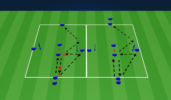Football/Soccer Session Plan Drill (Colour): 2nd choice tech passing