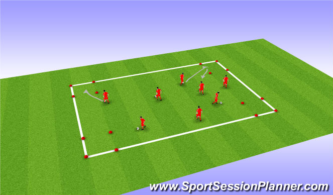 Football/Soccer Session Plan Drill (Colour): RWTB - Corner box tag