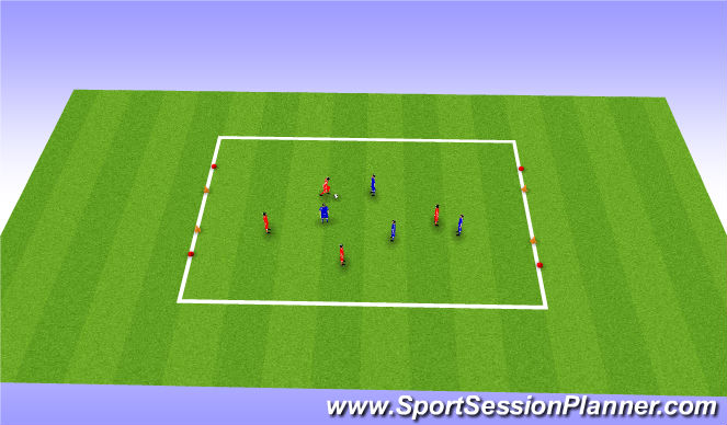 Football/Soccer Session Plan Drill (Colour): RWTB - Aussie Rules game