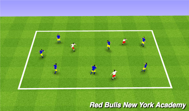 Football/Soccer Session Plan Drill (Colour): Tunnel Tag