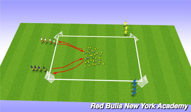 Football/Soccer Session Plan Drill (Colour): Krabby Patty