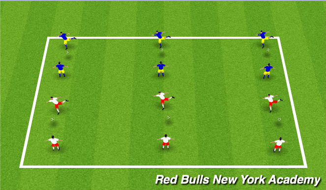 Football/Soccer Session Plan Drill (Colour): Juggling Warm-up