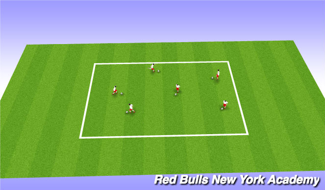 Football/Soccer Session Plan Drill (Colour): Warm-up