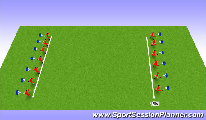 Football/Soccer Session Plan Drill (Colour): Sprints with Little Rest