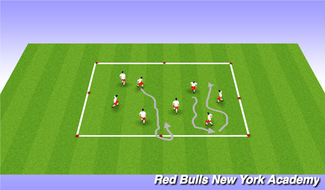 Football/Soccer Session Plan Drill (Colour): Ball Mastery Warm-Up