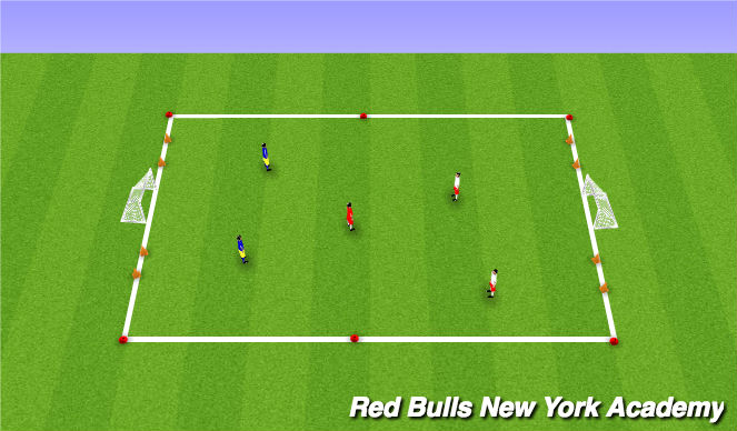 Football/Soccer Session Plan Drill (Colour): Free Play 3v2