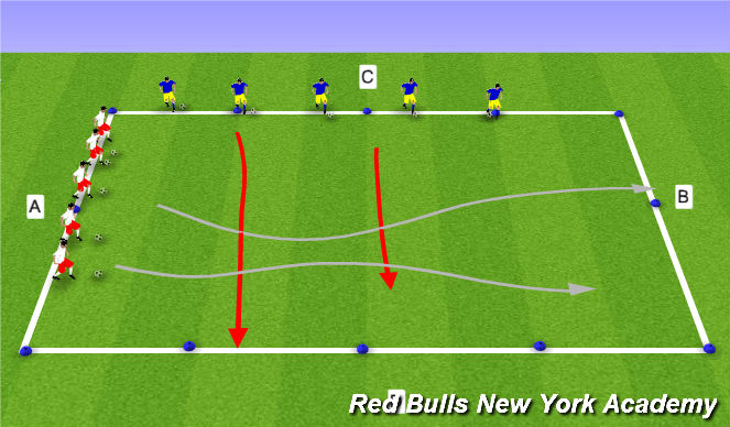 Football/Soccer Session Plan Drill (Colour): Warm Up