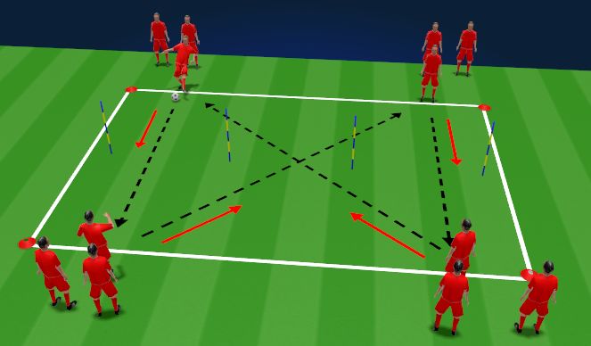 Football/Soccer Session Plan Drill (Colour): N-Passing