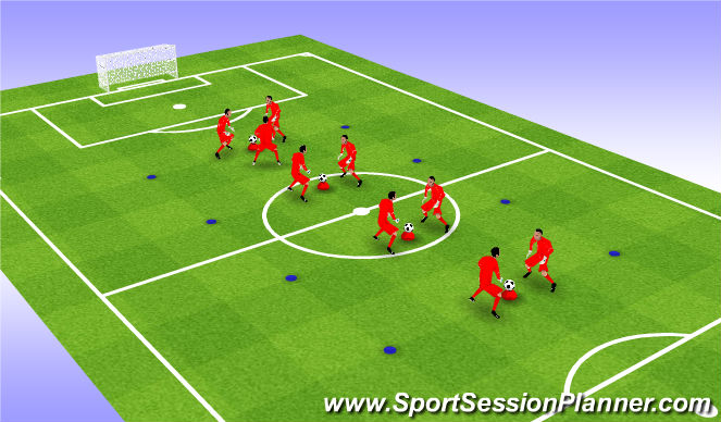 Football/Soccer Session Plan Drill (Colour): 热身