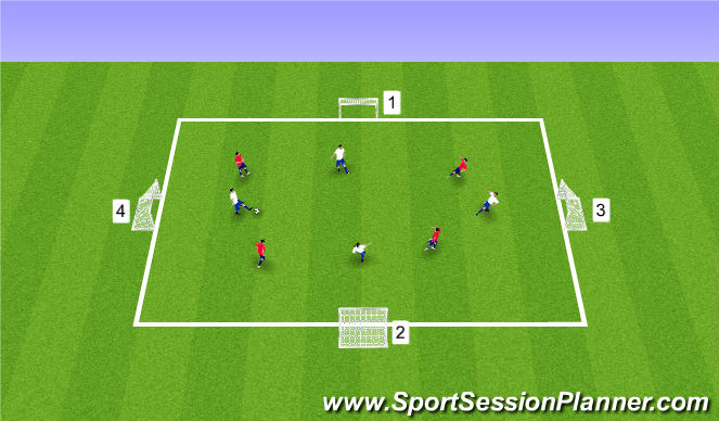 Football/Soccer Session Plan Drill (Colour): SSG