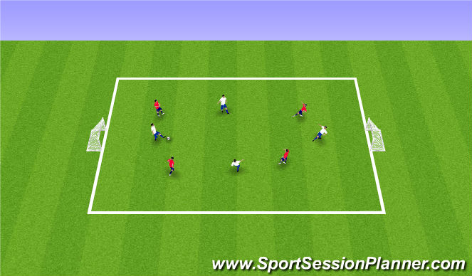 Football/Soccer Session Plan Drill (Colour): SSG