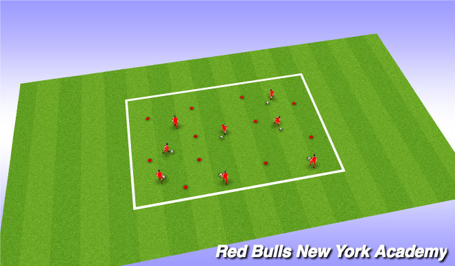 Football/Soccer Session Plan Drill (Colour): Warm Up