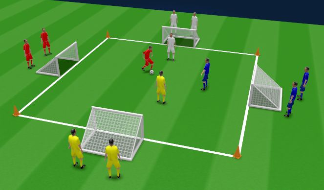 Football/Soccer Session Plan Drill (Colour): Mini World Cup