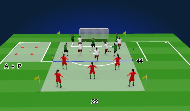 Football/Soccer Session Plan Drill (Colour): WARMUP