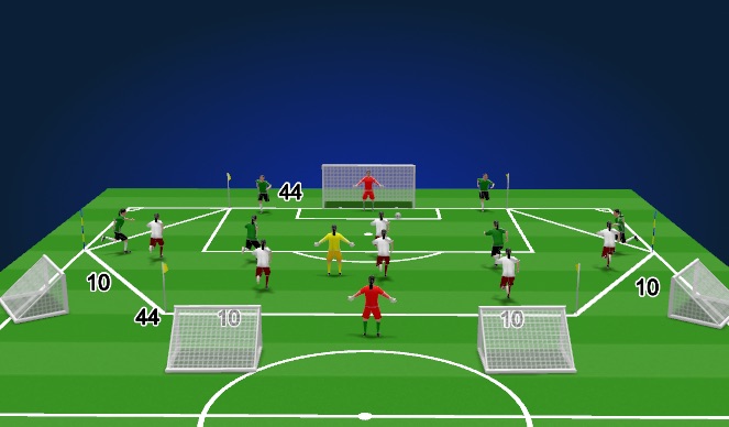 Football/Soccer Session Plan Drill (Colour): Hexagon to build out 