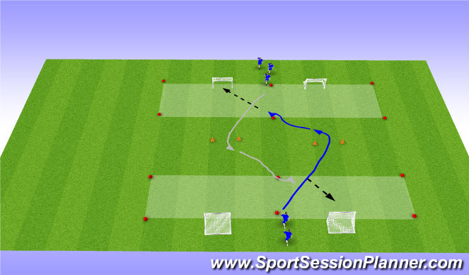 Football/Soccer Session Plan Drill (Colour): Technique