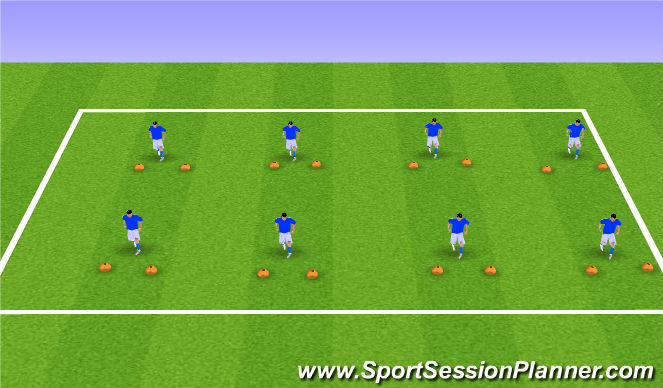 Football/Soccer Session Plan Drill (Colour): Station 2: Ball Mastery w/ Gates