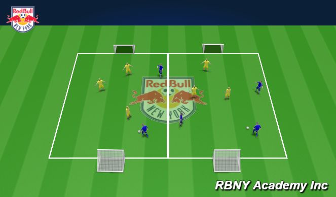 Football/Soccer Session Plan Drill (Colour): Small Sided Game (25 mins)