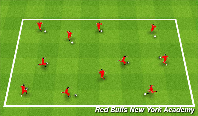 Football/Soccer Session Plan Drill (Colour): Treasure Hunting