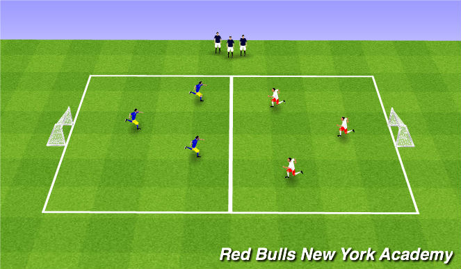 Football/Soccer Session Plan Drill (Colour): 3v3v3