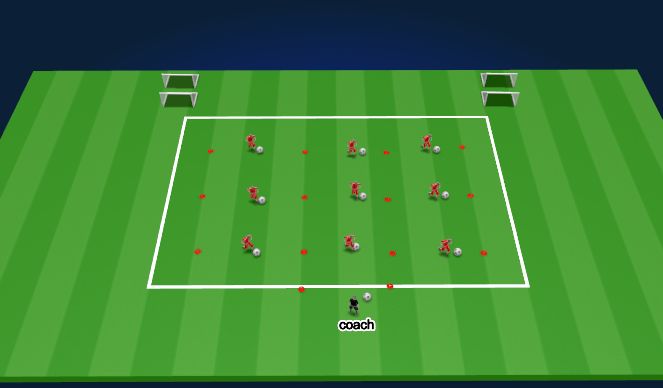 Football/Soccer Session Plan Drill (Colour): Warm up