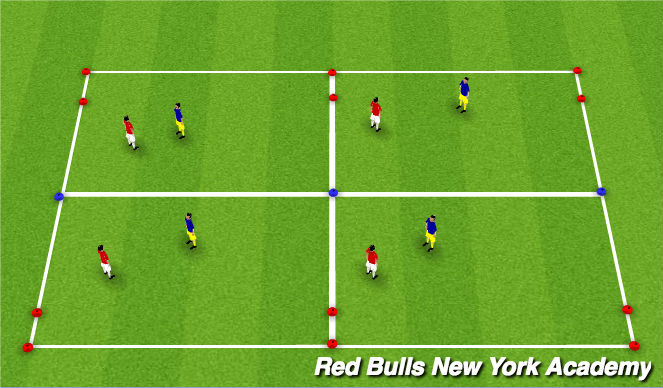 Football/Soccer Session Plan Drill (Colour): Warm up