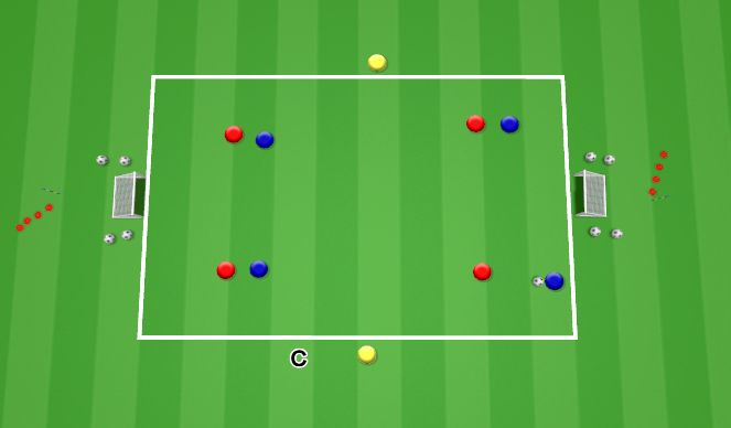 Football/Soccer Session Plan Drill (Colour): SSG: Score and put the cone on!