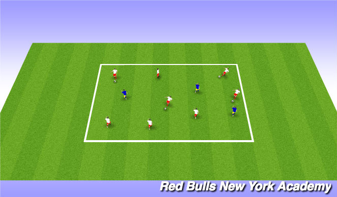 Football/Soccer Session Plan Drill (Colour): Warm Up