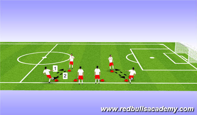 Football/Soccer Session Plan Drill (Colour): Warm-up