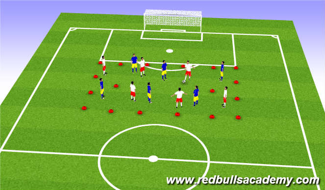 Football/Soccer Session Plan Drill (Colour): Main Activity