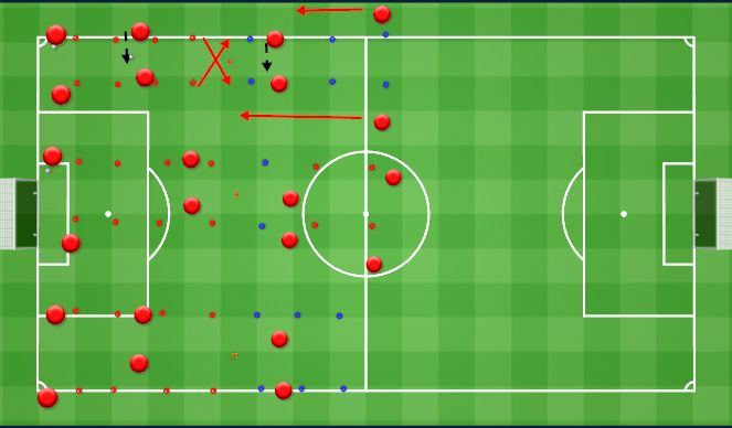 Football/Soccer Session Plan Drill (Colour): Ball Mastery - Warm up 