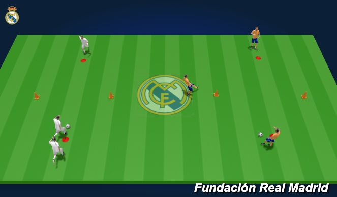 Football/Soccer Session Plan Drill (Colour):  Warm-up