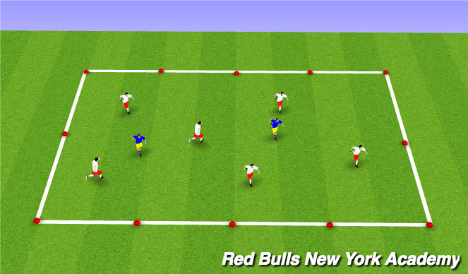 Football/Soccer Session Plan Drill (Colour): Tag Game