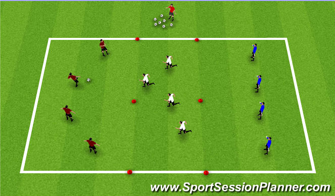 Football/Soccer Session Plan Drill (Colour): Center Press