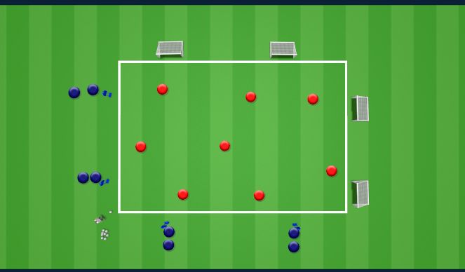 Football/Soccer Session Plan Drill (Colour): Pressing Rondo - 8v4 