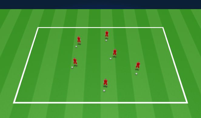 Football/Soccer Session Plan Drill (Colour): Technical (Unopposed) - Ball Manipulation