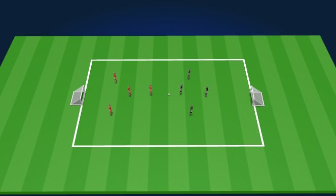 Football/Soccer Session Plan Drill (Colour): SSG - 4v4 or 5v5
