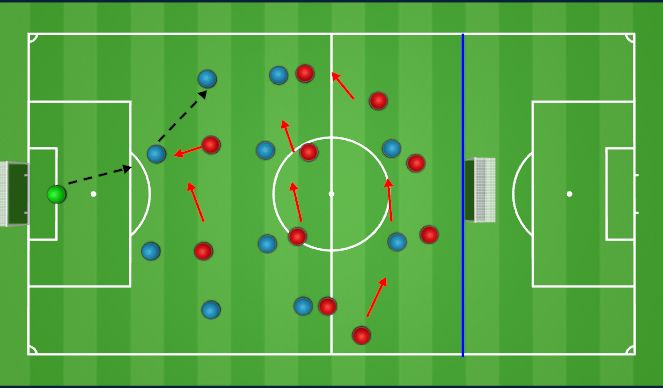 Football/Soccer Session Plan Drill (Colour): Diagram 1