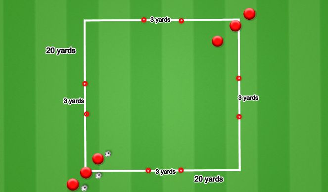Football/Soccer Session Plan Drill (Colour): Opposed Drill