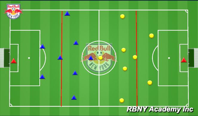 Football/Soccer Session Plan Drill (Colour): 9v9