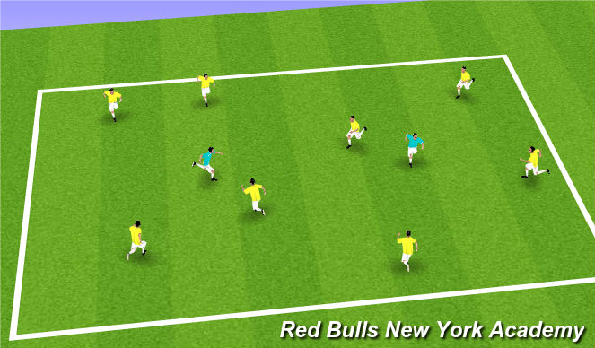 Football/Soccer Session Plan Drill (Colour): Alien Tag