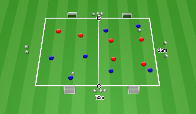 Football/Soccer Session Plan Drill (Colour): Arrival Game