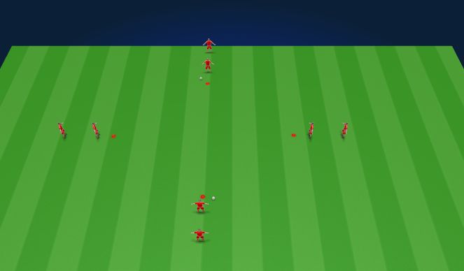 Football/Soccer Session Plan Drill (Colour): Technical (Unopposed) - Passing in a Diamond