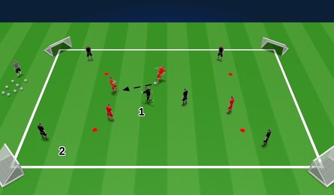 Football/Soccer Session Plan Drill (Colour): SSG - Break Out Rondo