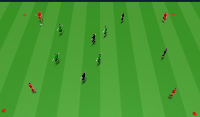 Football/Soccer Session Plan Drill (Colour): SSG - 3 Teams Possession