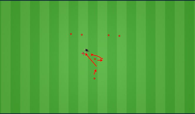 Football/Soccer Session Plan Drill (Colour): 1v1 Dodge & Escape