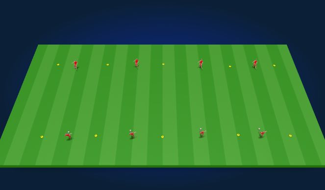 Football/Soccer Session Plan Drill (Colour): Technical (Unopposed) - Ball Striking