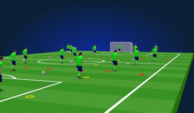 Football/Soccer Session Plan Drill (Colour): S3a- Dynamic warm up