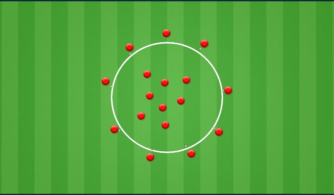 Football/Soccer Session Plan Drill (Colour): half in, half out
